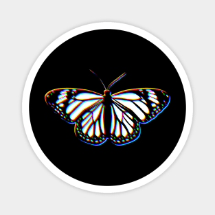 Glitch Monarch Buttefly Magnet